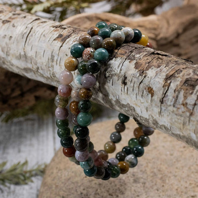 Fancy Agate Bracelet 6mm round