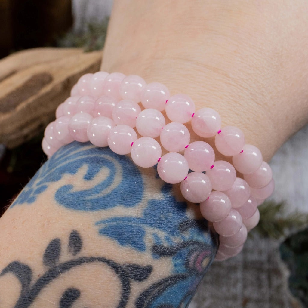 Rose Quartz Bracelet, Multiple Sizes