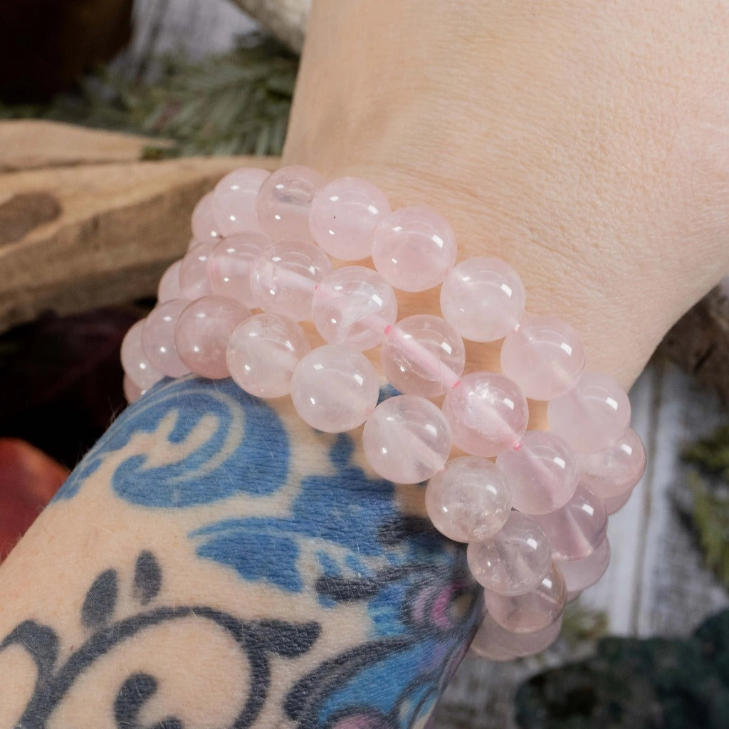 Rose Quartz Bracelet, Multiple Sizes