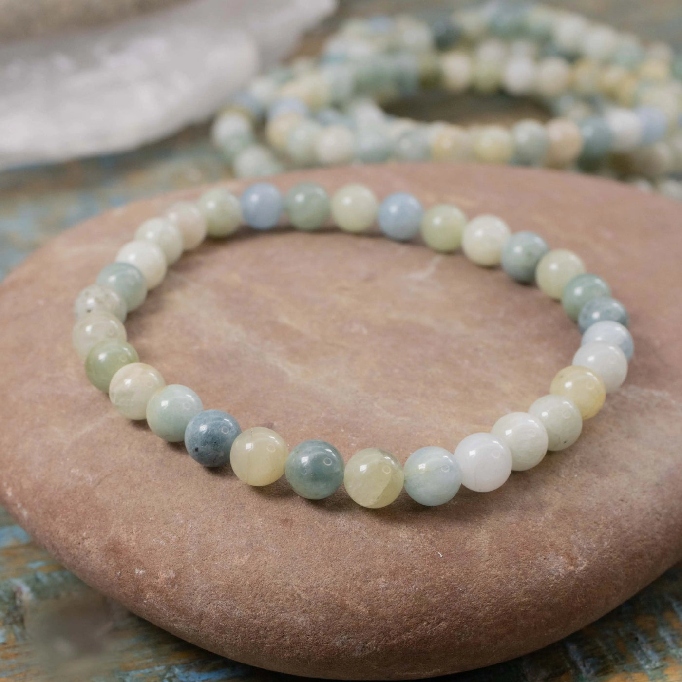 Aquamarine Beaded Bracelets