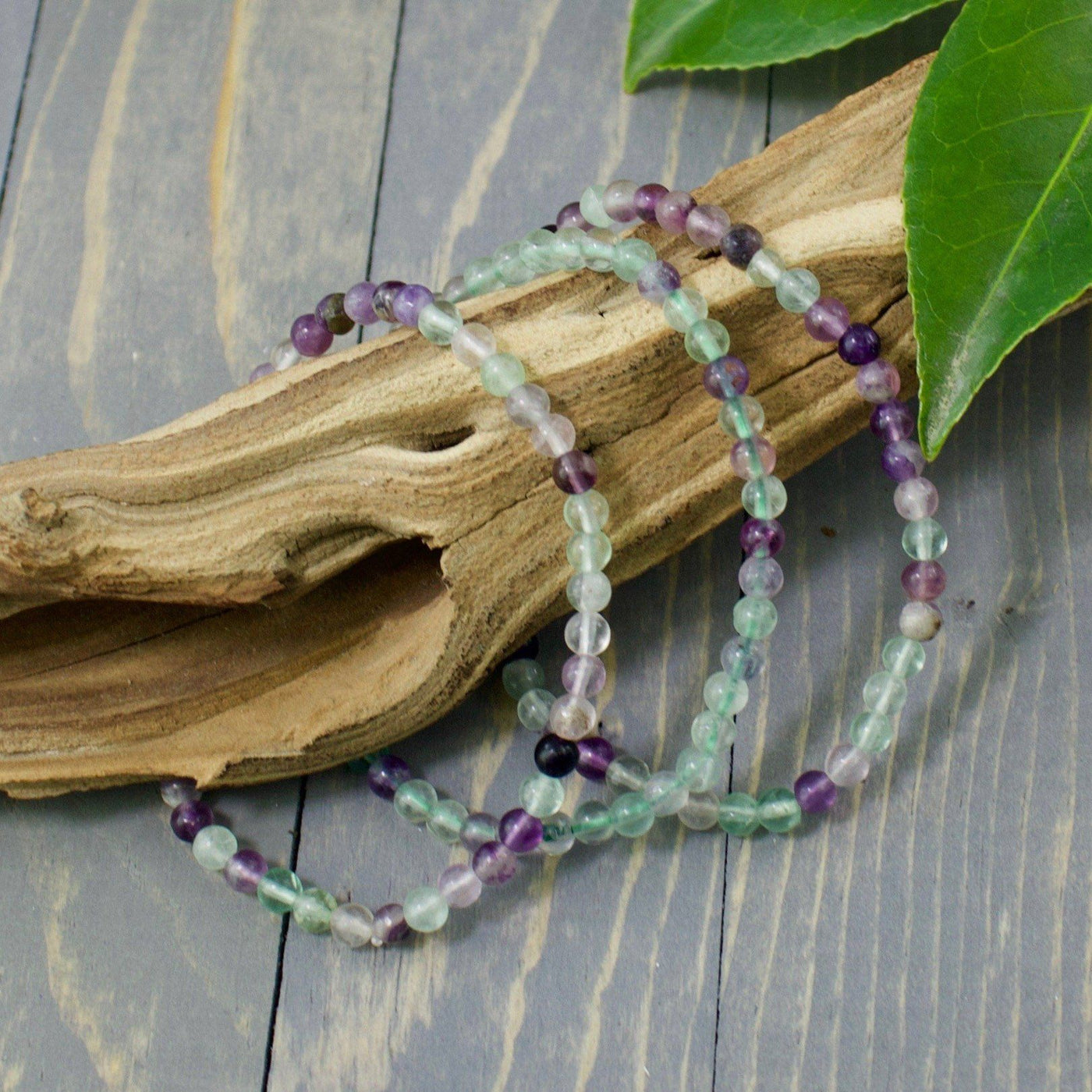 Fluorite Bracelet, 10mm Round Beads