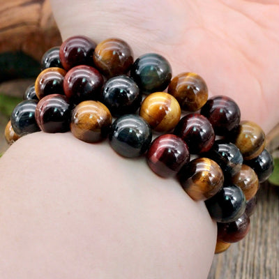 Tri-Color Tiger's Eye Bracelet - 12mm