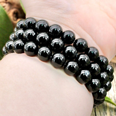Black Agate Bracelet - 10mm