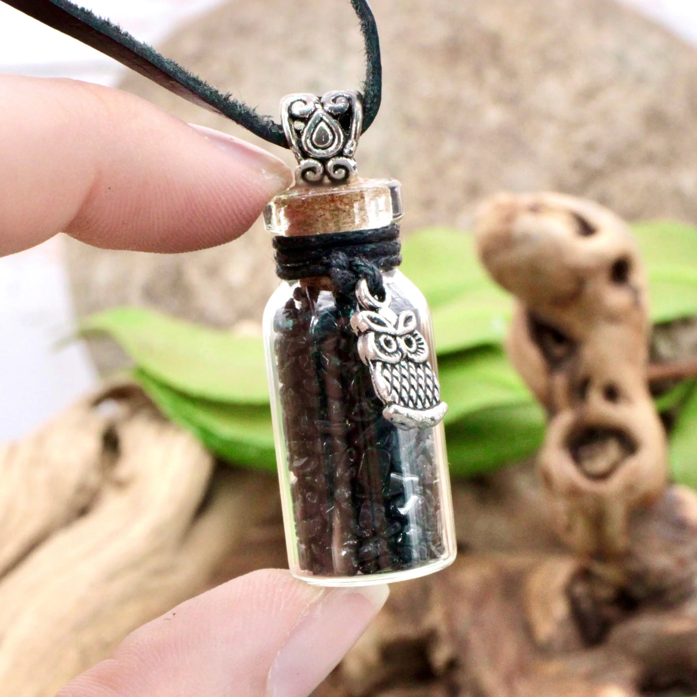 Vision Spell Jar with Black Tourmaline Necklace