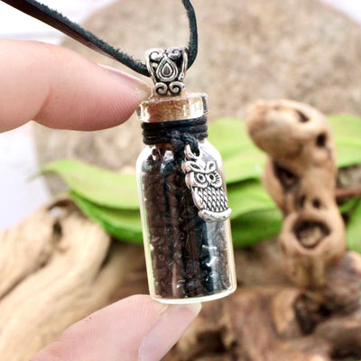 Vision Spell Jar with Black Tourmaline Necklace