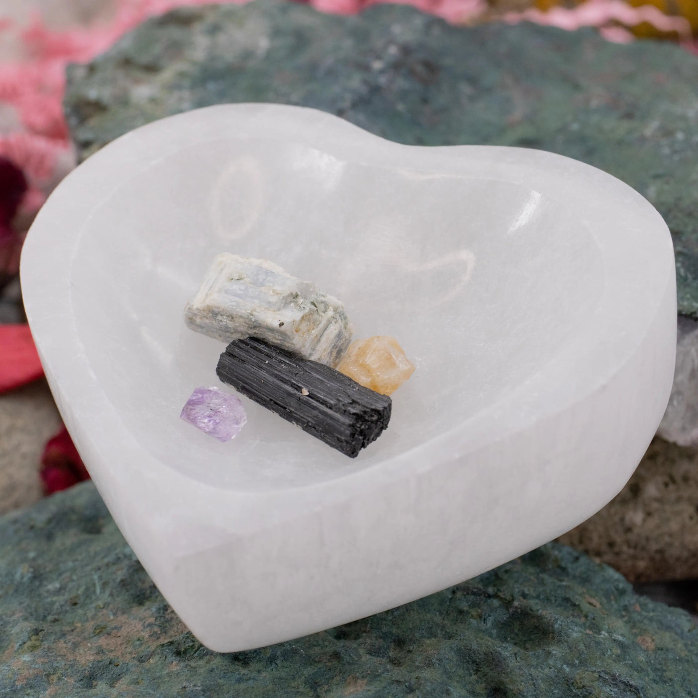Small Selenite Heart Bowl