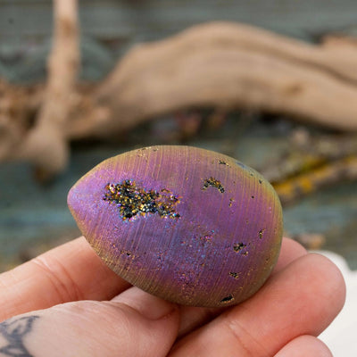 Titanium Druzy Egg, Multiple Colors