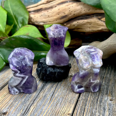 Chevron Amethyst Female Carving