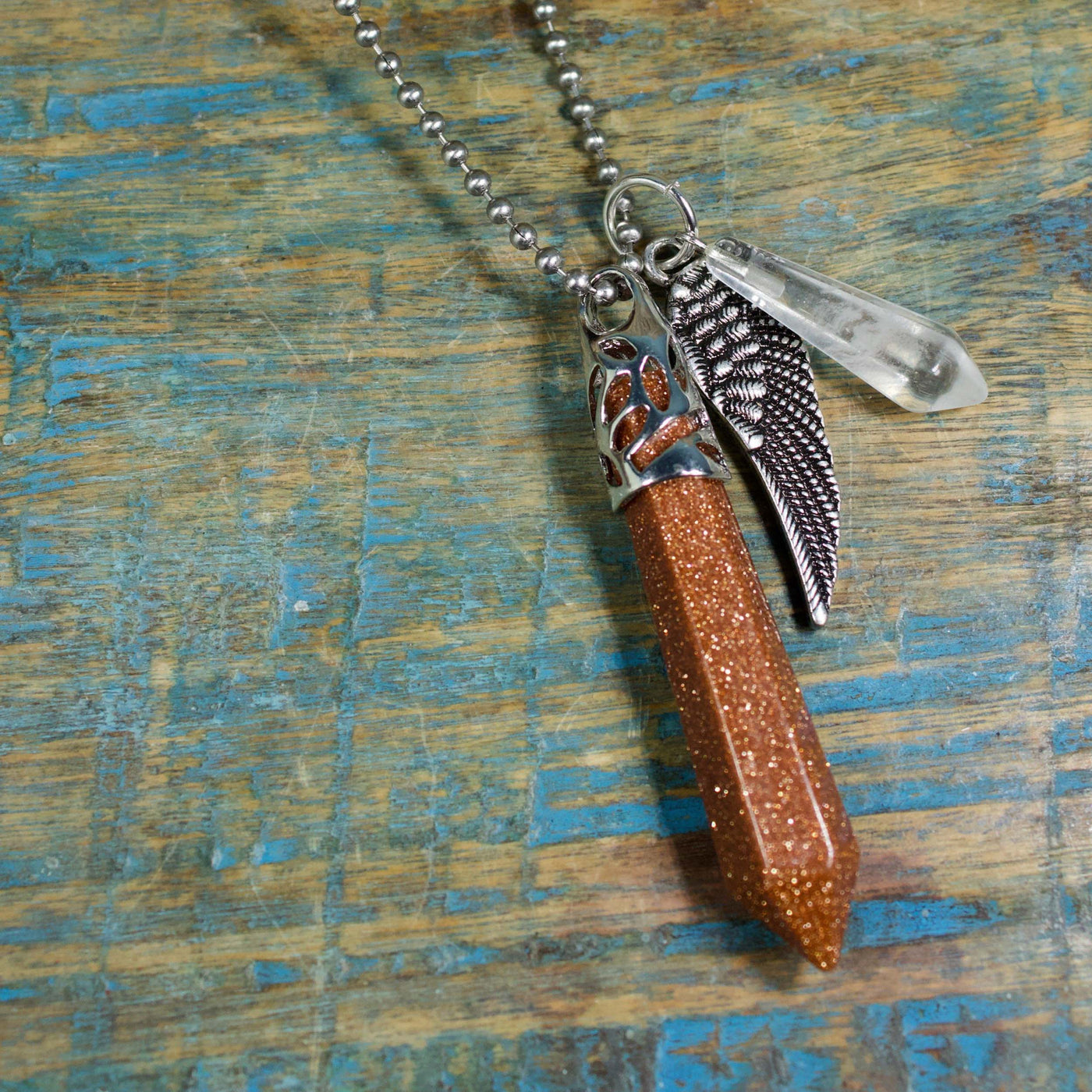 Goldstone Guardian Stones Necklace