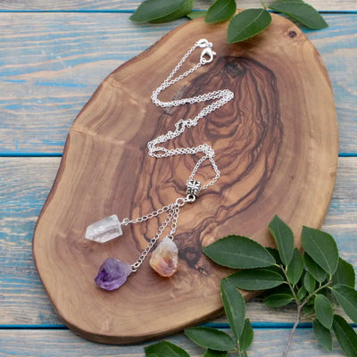 Amethyst, Citrine and Quartz Crystal Dreams Necklace