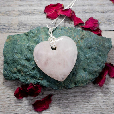 Rose Quartz Heart Crystal Dreams Pendant