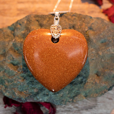 Goldstone Heart Crystal Dreams Pendant