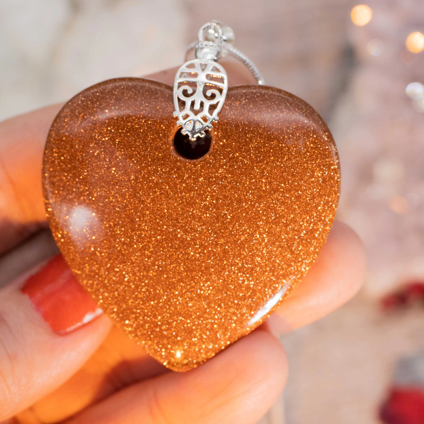 Goldstone Heart Crystal Dreams Pendant