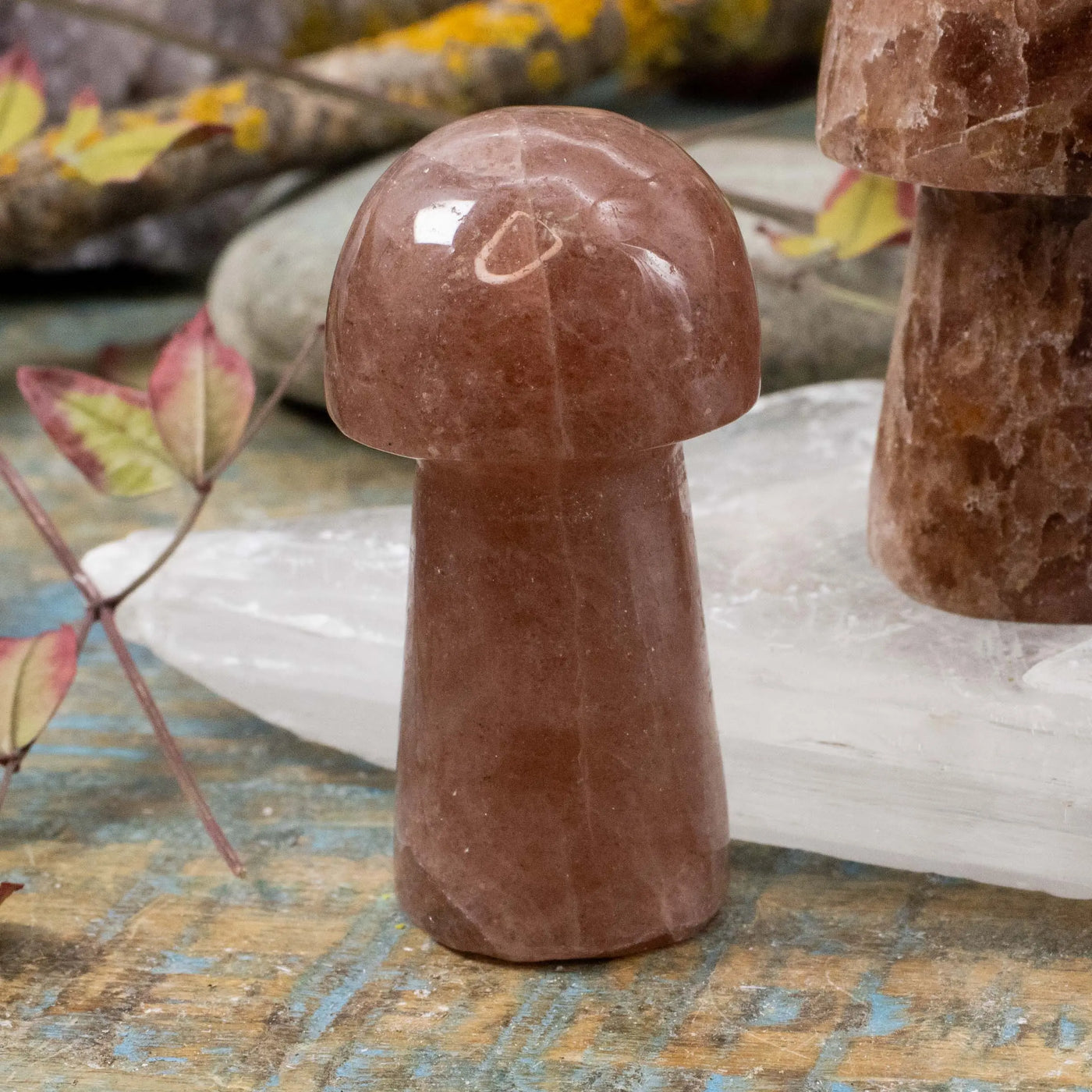 Strawberry Quartz Mushroom