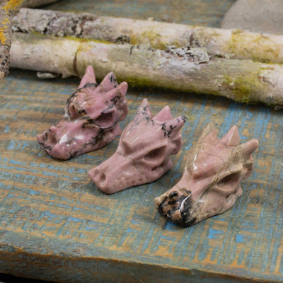 Rhodonite Dragon Head