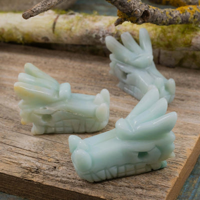 Amazonite Dragon Head